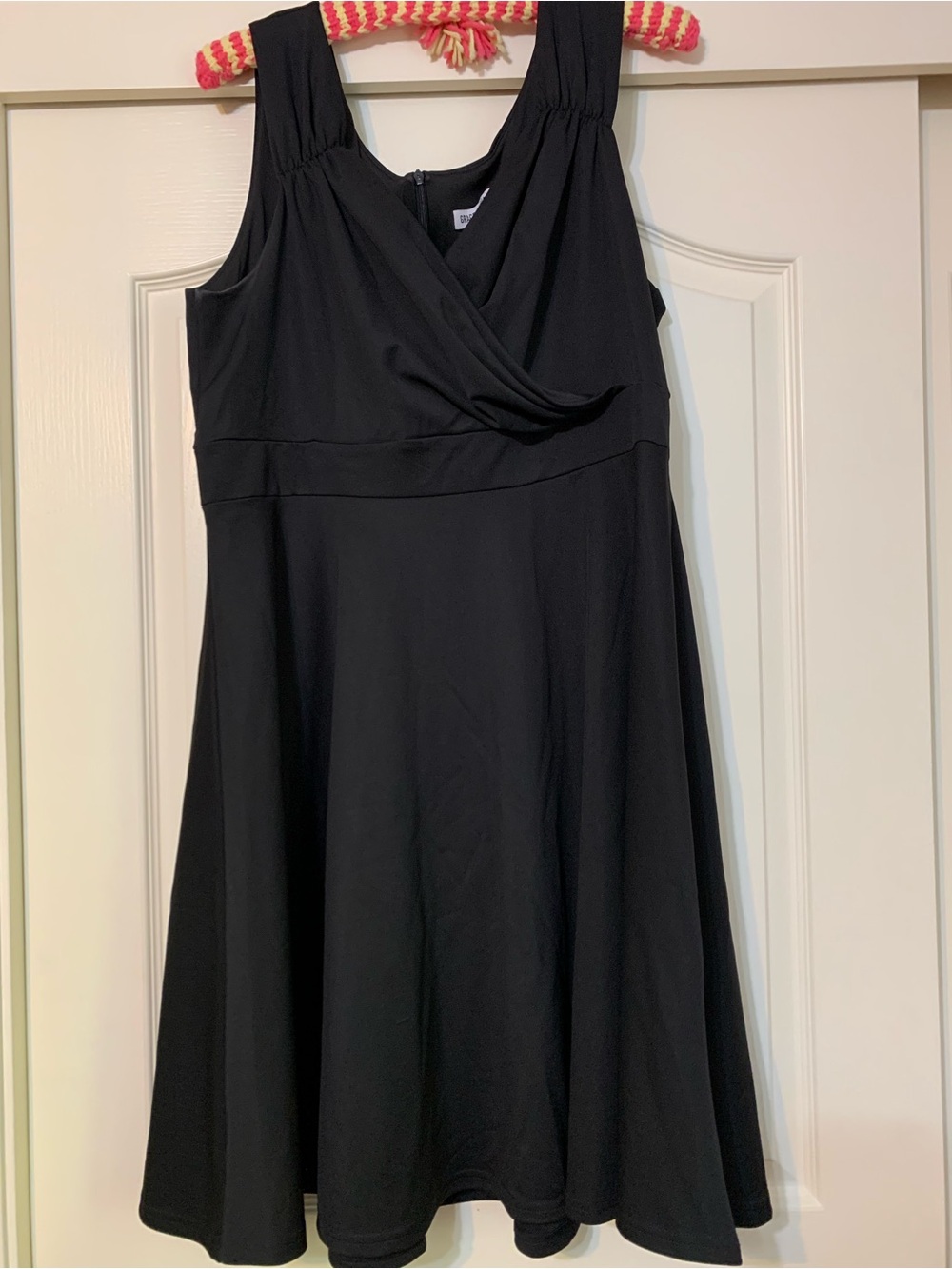 Grace Karin Black Sleeveless Surplice Midi Dress